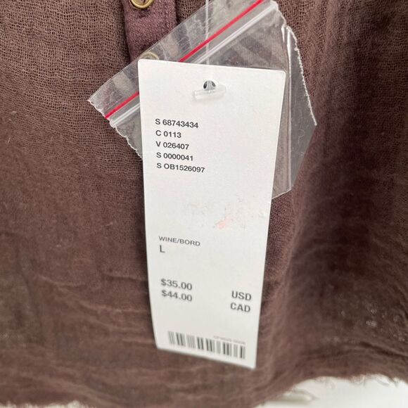 Out From Under Urban Outfitters Brown Cropped Cami 100% Cotton Women’s Size L - Picture 4 of 6